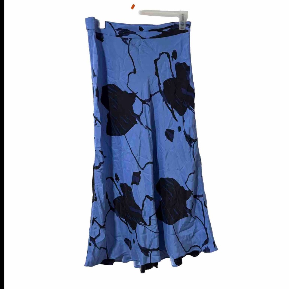 Equipment Womens Silk Iva Skirt Blue Black Size 4 Style 20-1-006784-SK00765A